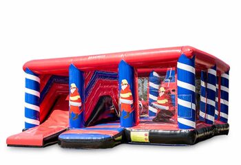 Achetez un super châteaux gonflables multijoueur ouvert avec toboggan sur le thème des pompiers pour les enfants. Commandez des château gonflable géant en ligne chez JB Gonflables France