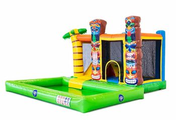 Commandez un château gonflable multi splash Hawaii avec ou sans baignoire pour enfant. Achetez des châteaux gonflables en ligne chez JB Gonflables France