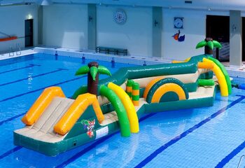 Commandez un parcours d'obstacles double piscine gonflable Zig Zag jungle pour les enfants. Achetez des parcours d'obstacles gonflables en ligne maintenant chez JB Gonflables France
