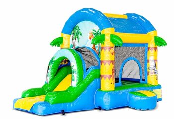 Achetez un mini multiplay d'intérieur sur le thème de la jungle amusante avec un toboggan pour les enfants. Commandez des petit château gonflable avec toboggan en ligne chez JB Gonflables France