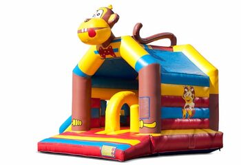 Achetez un château gonflable d'intérieur multiplay multifun avec toboggan sur le thème du singe pour les enfants. Commandez des châteaux gonflables en ligne chez JB Gonflables France