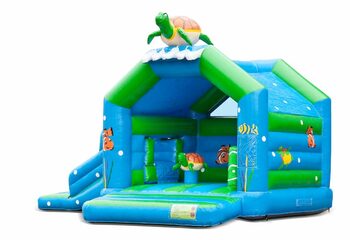Achetez château gonflable d'intérieur multiplay multifun gonflable avec toboggan sur le thème des tortues pour les enfants. Commandez des châteaux gonflables en ligne chez JB Gonflables France