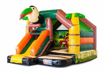 Achetez un combo château gonflable avec toboggan d'intérieur un sur le thème du crocodile pour les enfants. Commandez des châteaux gonflables avec toboggan en ligne chez JB Gonflables France