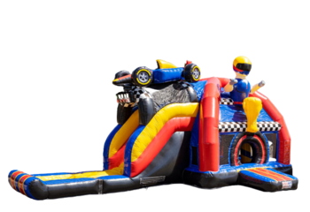 Achetez un super coussin d'air multijoueur dans le thème de la formule 1 avec une voiture de course sur le dessus pour les enfants