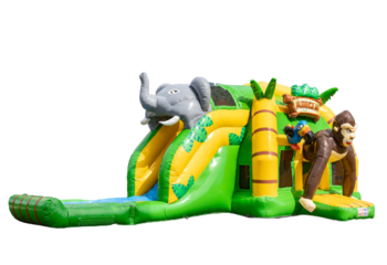 Opblaasbare multiplay super luchtkussen met olifant en gorilla jungle thema kopen voor kinderen