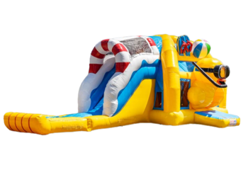 Super videur multiplay gonflable jaune de thème de canard en caoutchouc pour des enfants à vendre