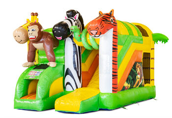 Achetez château gonflable gonflable couvert Mini Multiplay avec toboggan thème Jungle pour les enfants. Commandez maintenant des châteaux gonflables gonflables chez JB Gonflables France