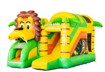 Achetez château gonflable couvert gonflable Mini Multiplay avec toboggan sur le thème du Lion pour enfant. Commandez maintenant des châteaux gonflables gonflables chez JB Gonflables France