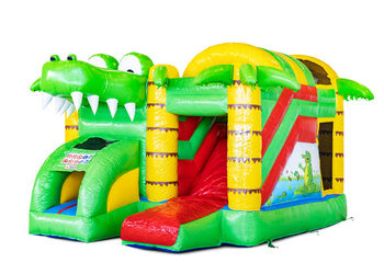 Achetez château gonflable gonflable couvert Mini Multiplay avec toboggan sur le thème Crocodile pour les enfants. Commandez maintenant des châteaux gonflables gonflables chez JB Gonflables France
