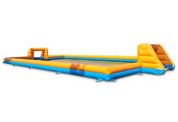 Jaune éclatant avec embarquement de football bleu