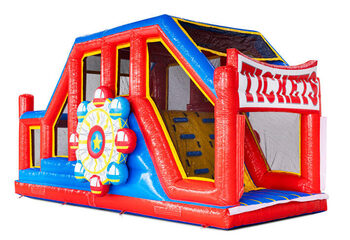 Modules de parcours d'obstacles gonflables en rouge bleu jaune Base Jump