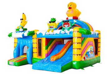 Achetez en ligne le château gonflable Multiplay avec des figurines 3D et un toboggan Summer Party