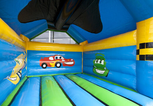 Commandez des château gonflable de voiture standard uniques avec un objet 3D sur le dessus pour les enfants. Achetez des châteaux gonflables en ligne chez JB Gonflables France