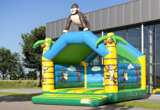 Super château gonflable avec toit sur le thème de la jungle pour les enfants. Achetez des châteaux gonflables en ligne chez JB Gonflables France