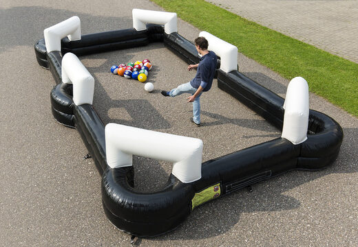 Achetez des billards de football gonflables pour petits et grands. Commandez des billards de football gonflables maintenant en ligne chez JB Gonflables France