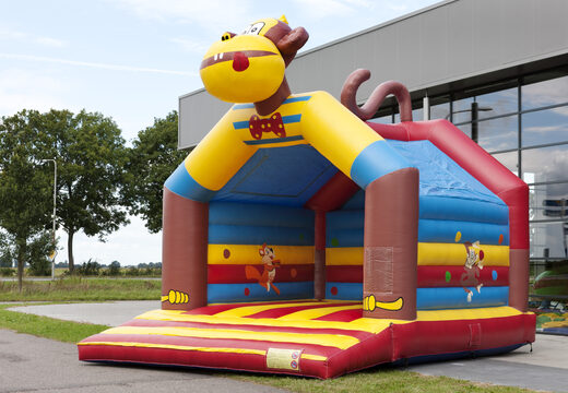 Super château gonflable avec toit sur le thème du singe pour les enfants. Achetez des châteaux gonflables en ligne chez JB Gonflables France