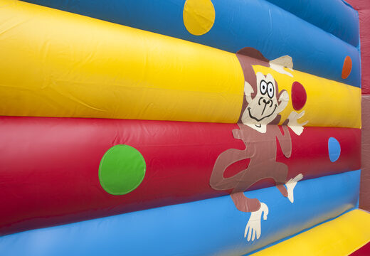 Super château gonflable avec toit sur le thème du singe pour les enfants. Achetez des châteaux gonflables en ligne chez JB Gonflables France