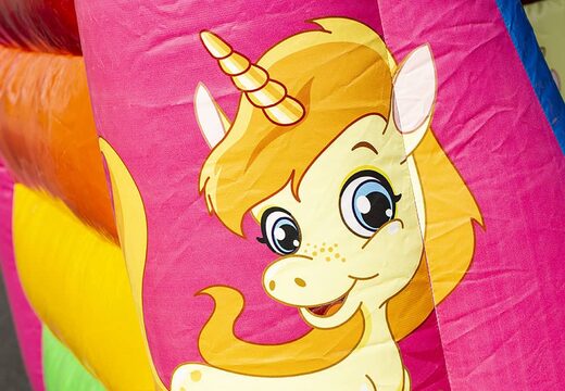 Thème licorne petit château gonflable à vendre pour les enfants. Achetez des châteaux gonflables chez JB Gonflables France en ligne