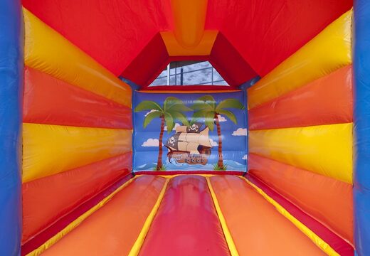 Klein overdekt springkussen kopen in het thema piraat voor kinderen