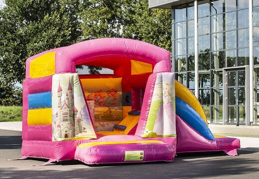 Petit château gonflable d'intérieur multifun au thème princesse pour enfant à vendre. Disponible en ligne chez JB Gonflables France