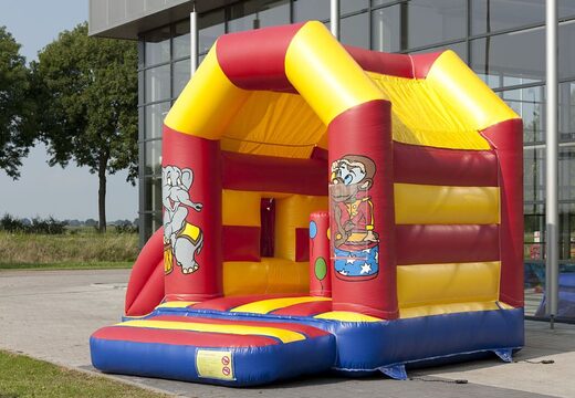 Château gonflable midi multifun avec toit pour enfant à vendre sur le thème du cirque. Achetez des châteaux gonflables en ligne chez JB Gonflables France