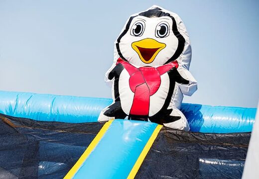 Aire de jeux gonflable sur le thème La Reine des Neiges avec toboggans et obstacles amusants avec imprimés pour les enfants. Achetez des structure gonflable en ligne chez JB Gonflables France