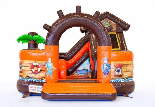 Achetez un super châteaux gonflables Funcity Pirate multifonctionnel avec un toboggan pour enfants. Commandez des château gonflable géant en ligne chez JB Gonflables France