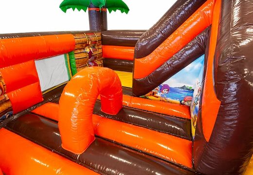 Commandez le super châteaux gonflables multifonctionnel de pirate Funcity pour les enfants. Achetez des château gonflable géant en ligne chez JB Gonflables France