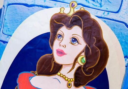 Commandez un château gonflable XXL bleu multifonctionnel sur le thème de la princesse avec un toboggan pour les enfants. Achetez des super châteaux gonflables en ligne chez JB Gonflables France