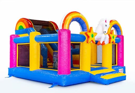 Commandez slidebox château gonflable Licorne XXL avec toboggan pour enfants. Achetez des super châteaux gonflables en ligne chez JB Gonflables France