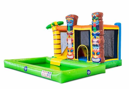 Commandez un château gonflable multi splash Hawaii avec ou sans baignoire pour enfant. Achetez des châteaux gonflables en ligne chez JB Gonflables France