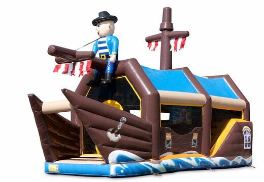 Commandez un châteaux gonflables à canons à balles pirate avec un jeu de tir et un toboggan pour les enfants. Achetez des châteaux gonflables à canons à balles en ligne chez JB Gonflables France