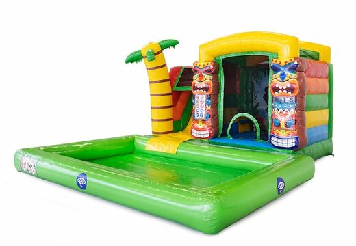 Achetez un château gonflable hawaïen mini splash bounce multifonctionnel chez JB Gonflables France. Commandez des châteaux gonflables en ligne chez JB Gonflables France