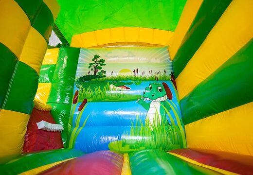 Achetez un château gonflable crocodile multijoueur gonflable avec ou sans baignoire pour enfants chez JB Gonflables France. Commandez des châteaux gonflables en ligne chez JB Gonflables France