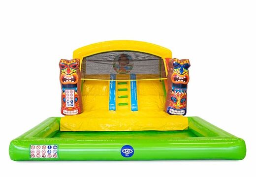 Achetez le château gonflable multifonctionnel Splashy Slide Hawaii chez JB Gonflables France. Commandez des châteaux gonflables en ligne chez JB Gonflables France