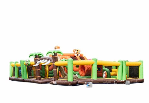 Achetez un structure gonflable sur le thème de la jungle pour les enfants. Commandez des aire de jeux gonflable en ligne chez JB Gonflables France