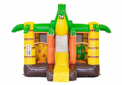Achetez un mini château gonflable multijoueur sur le thème des dinosaures avec toboggan pour enfants. Commandez des petit château gonflable avec toboggan chez JB Gonflables France