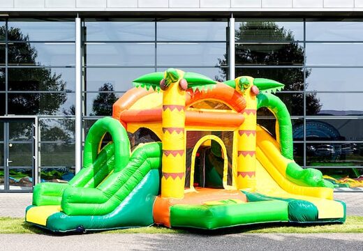 Commandez le mini multiplay avec château gonflable toboggan jungle pour enfants. Achetez des petit château gonflable avec toboggan en ligne chez JB Gonflables France