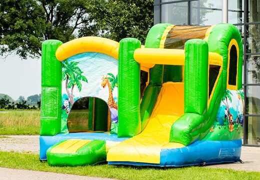 Achetez un mini château gonflable Jumpy Jungle pour les enfants. Commandez des petit château gonflable avec toboggan en ligne chez JB Gonflables France