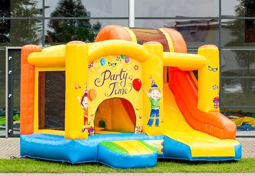 Achetez un mini château gonflable sur le thème de la fête pour les enfants. Commandez des petit château gonflable avec toboggan en ligne chez JB Gonflables France
