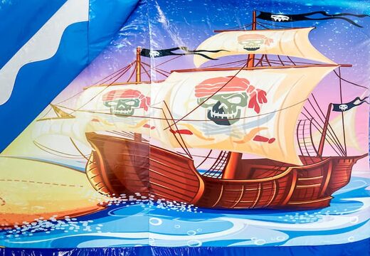 Achetez une mini château gonflable multijoueur sur le thème des pirates avec toboggan pour enfants. Commandez des petit château gonflable avec toboggan en ligne chez JB Gonflables France