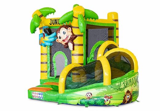Commandez un mini château gonflable pour enfants avec toboggan jungle. Achetez des mini multiplay en ligne chez JB Gonflables France