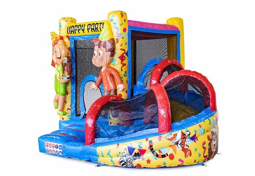Commandez un mini château gonflable avec toboggan party pour les enfants. Achetez des mini multiplay en ligne chez JB Gonflables France