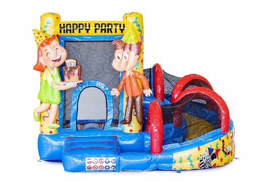 Mini château gonflable multijoueur sur le thème de la fête pour les enfants. Commandez des mini multiplay en ligne chez JB Gonflables France