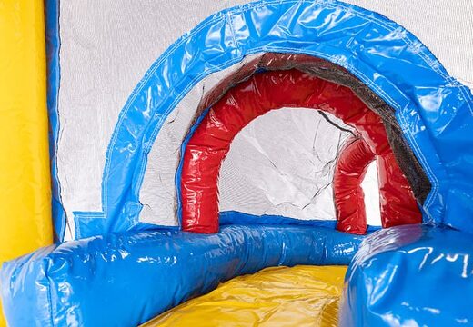 Achetez un mini château gonflable multijoueur sur le thème de la fête avec toboggan pour enfants. Commandez des petit château gonflable avec toboggan en ligne chez JB Gonflables France