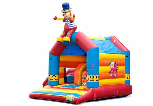 Achetez château gonflable d'intérieur multiplay multifun gonflable avec toboggan à thème clown pour enfants. Commandez des châteaux gonflables en ligne chez JB Gonflables France