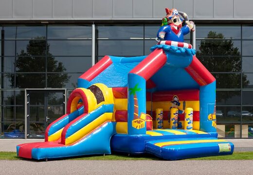 Commandez un château gonflable d'intérieur multiplay multifun gonflable avec toboggan sur le thème des pirates pour les enfants. Achetez des châteaux gonflables en ligne chez JB Gonflables France