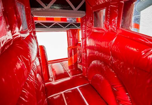Petite château de rebond multijoueur gonflable d'intérieur avec toboggan sur le thème des pompiers pour les enfants. Achetez des mini multiplay en ligne chez JB Gonflables France
