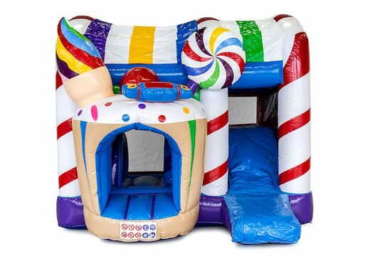 Mini château gonflable multijoueur Candyworld pour enfants. Achetez des mini multiplay en ligne chez JB Gonflables France