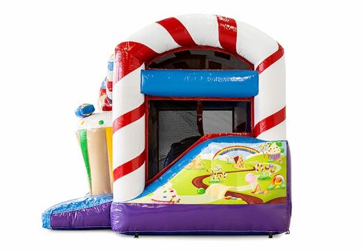 Commandez un mini château gonflable candyworld avec toboggan pour enfants. Achetez des mini château gonflable en ligne chez JB Gonflables France
